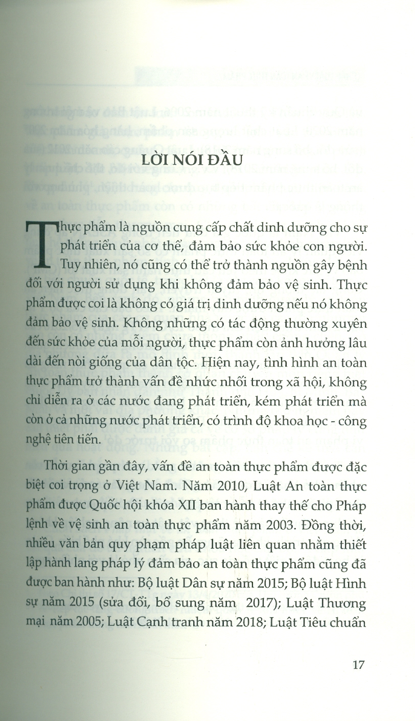 Pháp Luật Về An Toàn Thực Phẩm Ở Việt Nam (Sách chuyển khảo) - TS. Phạm Thị Thúy Nga (Chủ biên)