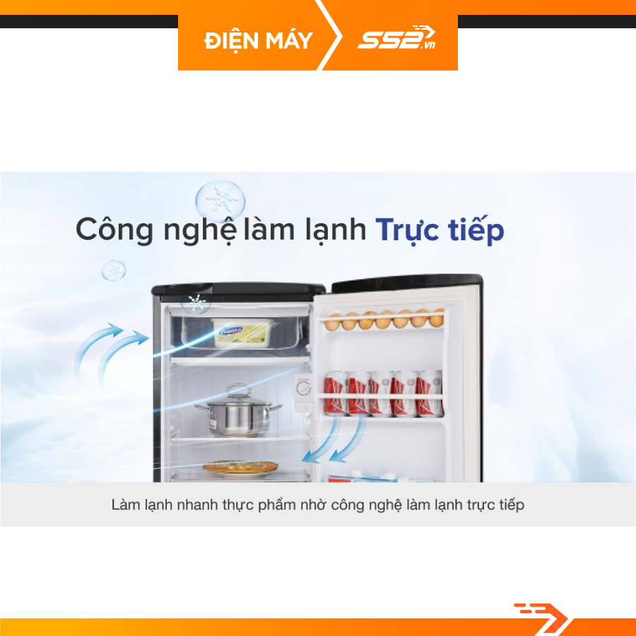 [Nhập CECAMP110KD1 giảm 110K] Tủ lạnh Aqua 90 lít AQR-D99FA(BS)- Hàng chính hãng - Giao toàn quốc