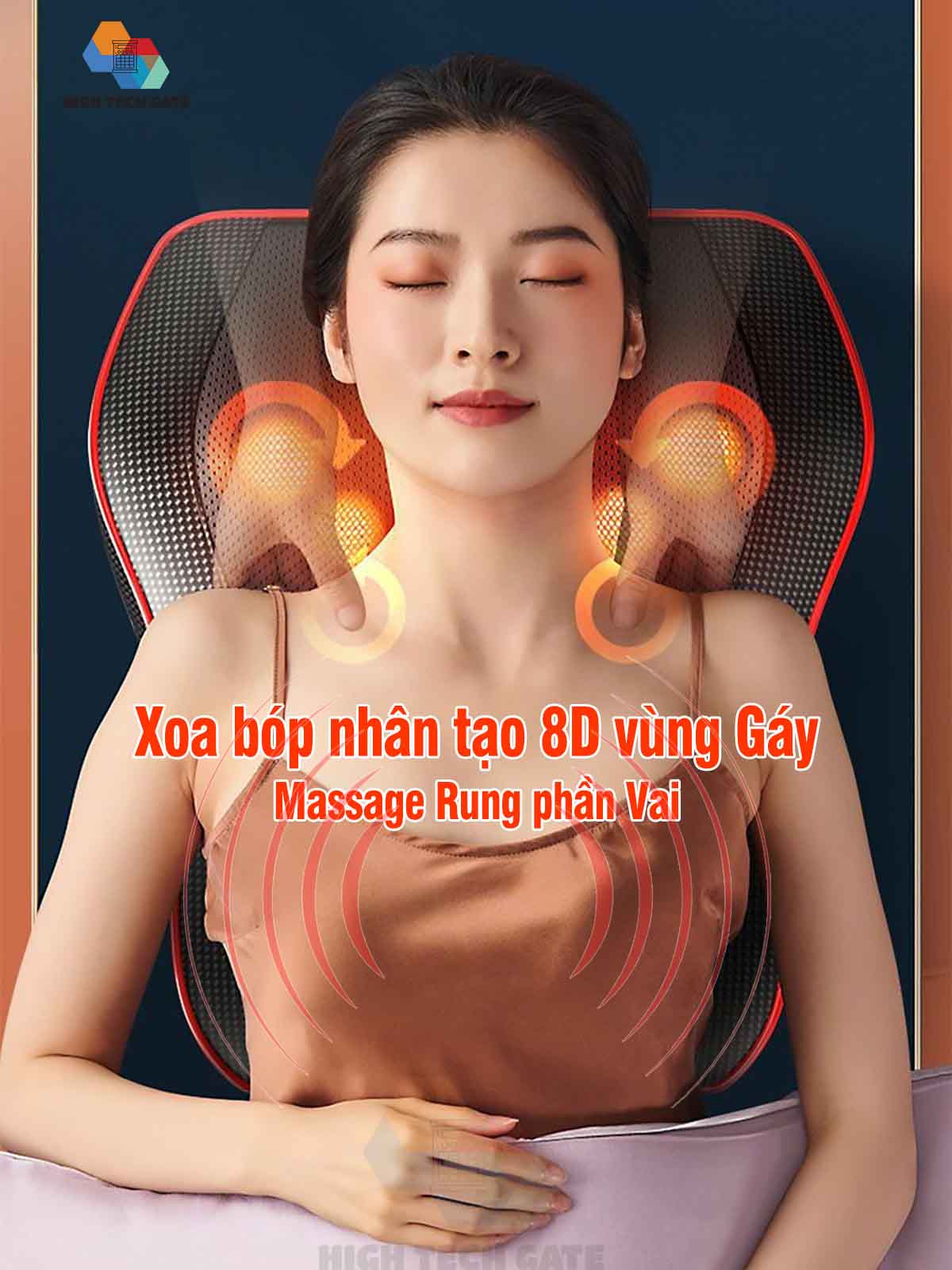 Đệm massage toàn thân 8D đa vị trí phiên bản 618-1 có hồng ngoại 3 cấp độ, mát xa rung tùy chỉnh, 5 chế độ xoa bóp đảo chiều, xoa bóp lưng, vai, gáy đa điểm, hàng chính hãng