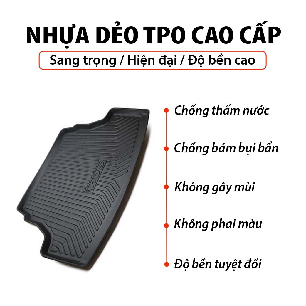 Lót cốp nhựa dành cho xe Toyota Vios - Hàng Chính Hãng