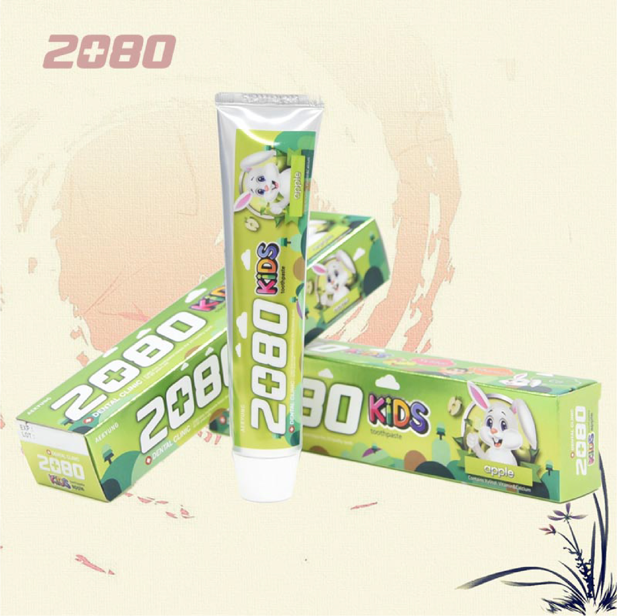 Kem đánh răng trẻ em ngừa sâu răng và cho hơi thở thơm mát hương chuối 2080 KID’S TOOTHPASTE 80g - Hàn Quốc Chính Hãng