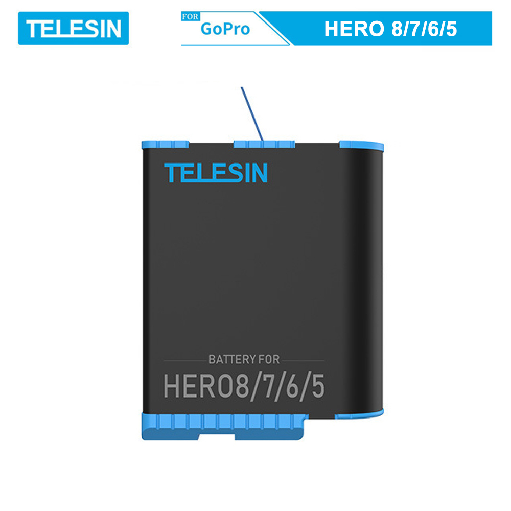 Combo sạc 3 + 2 viên pin TELESIN cho GoPro Hero 5, GoPro Hero 6, GoPro Hero 7, GoPro Hero 8, GoPro new Hero 2018