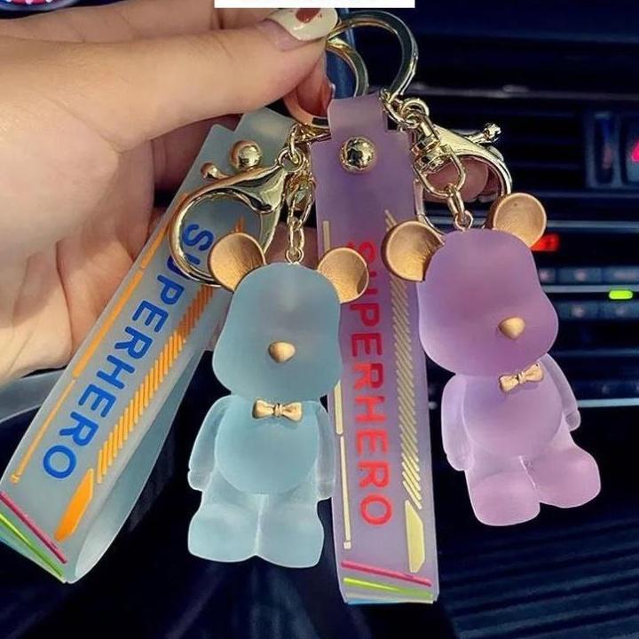 Móc khóa gấu Hàn quốc hoạt hình dễ thương đủ màu sắc hot trend tiktok phụ kiện túi xách ArsC Store