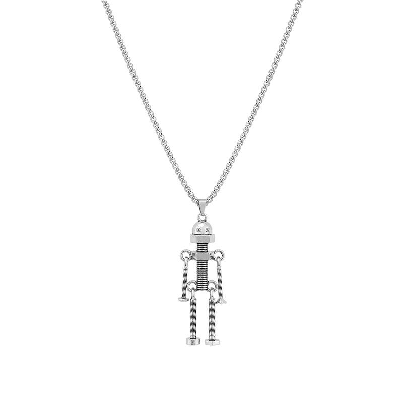 Dây Chuyền Vòng cổ nam nữ thép titan mặt hình robot trẻ trung hợp thời trang Cam Accessories