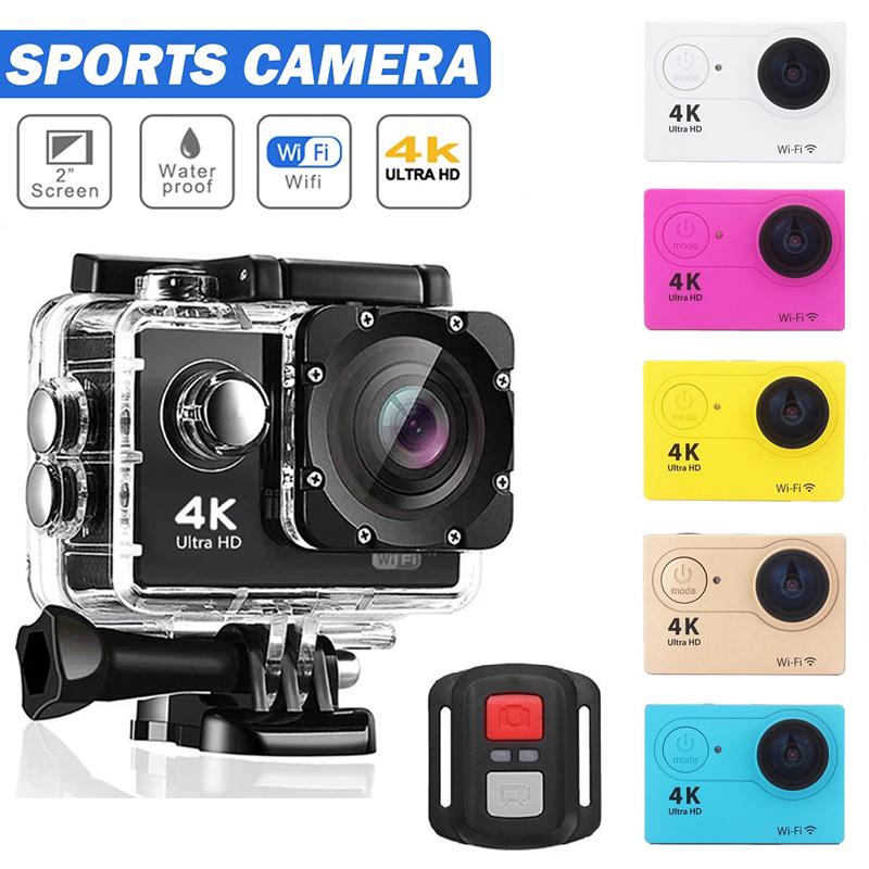Camera thể thao Ultra HD 4K 1080P/30FPS Màn hình WiFi 2.0 Chống nước Điều khiển từ xa Mũ bảo hiểm dưới nước 30M Video Camera hành động mini