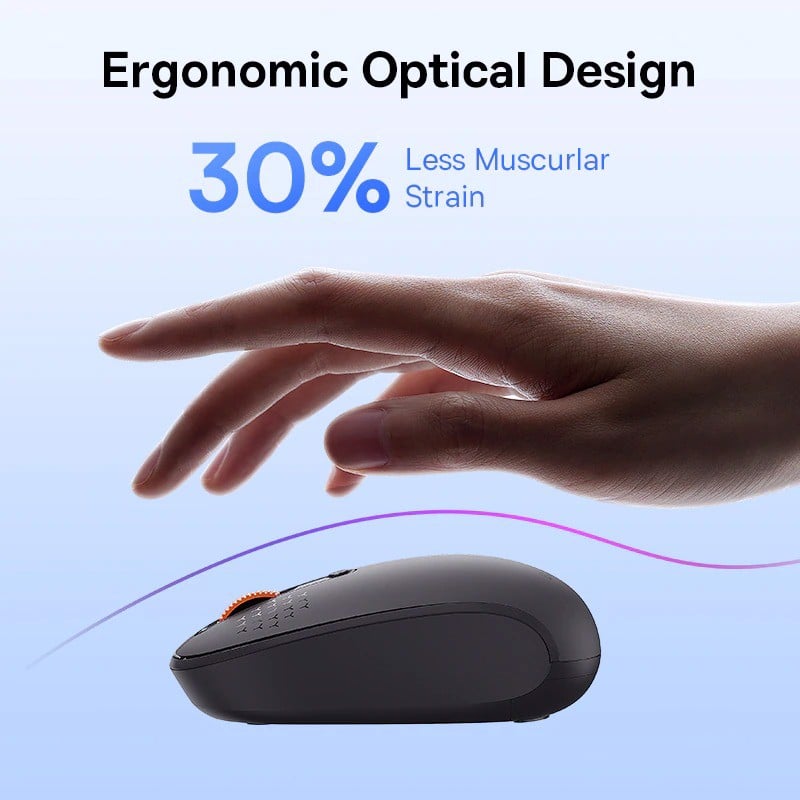 Chuột không dây Baseus F01B Tri-Mode Wireless Mouse  Bluetooth &amp; 2.4GHz- hàng chính hãng