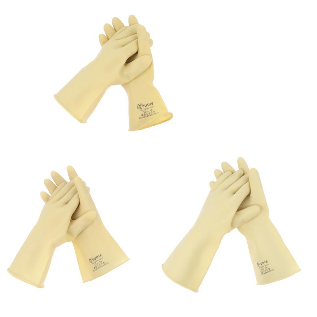 1 Pair Of Solvent Oil Resistant Nitrile Rubber Cleaning Work Gloves