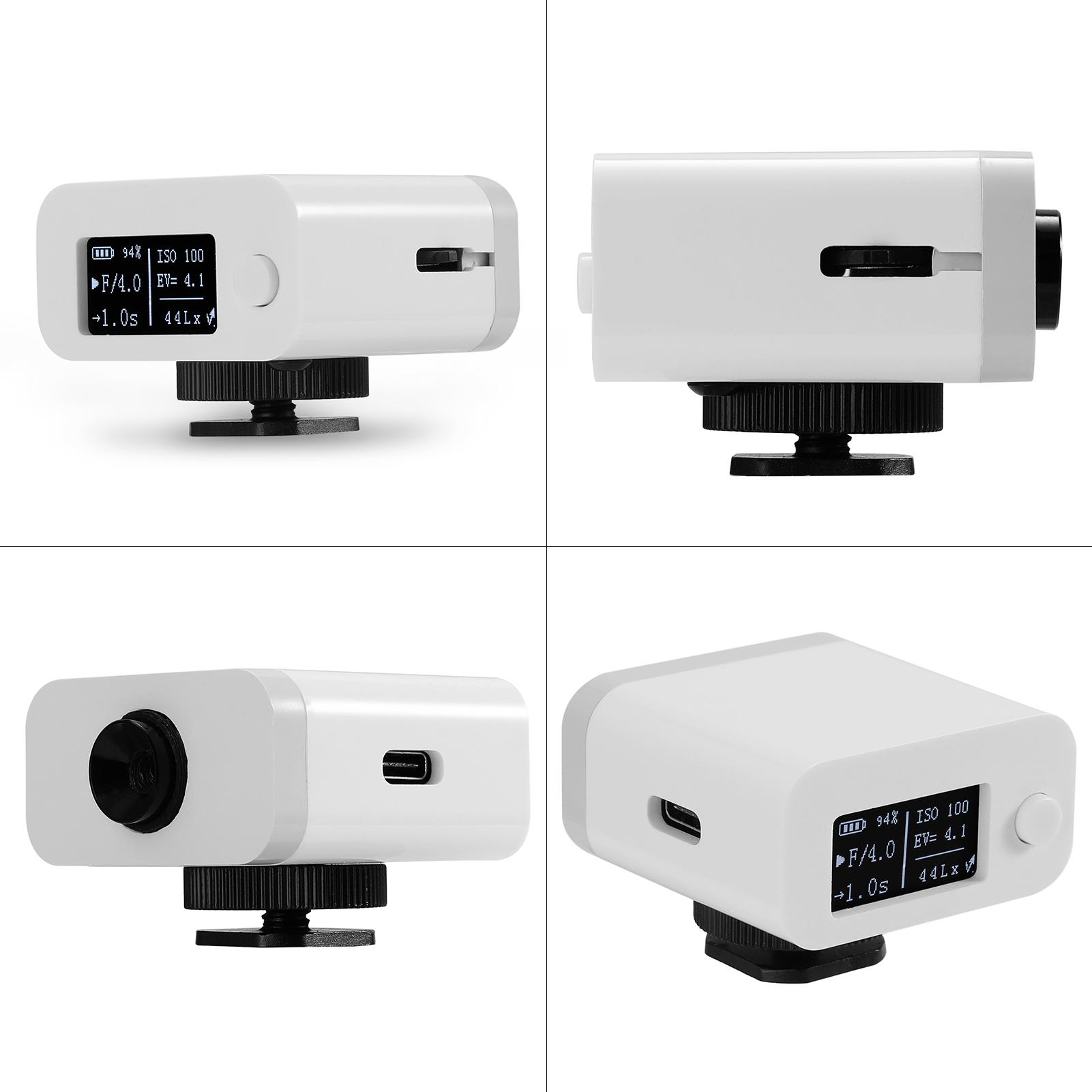 M08 Light Meter Camera Photometer Photography Set-top Reflection Light Meter Hot/Cold Shoe Fixing Camera Light Meter