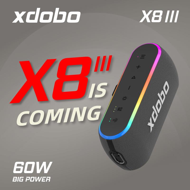 XDobo X8III 60W Loa Bluetooth di động ngoài trời Trụ cột không dây RGB Bass Loa 360 Stereo TWS Loa Caixa De Som Màu sắc: Đen