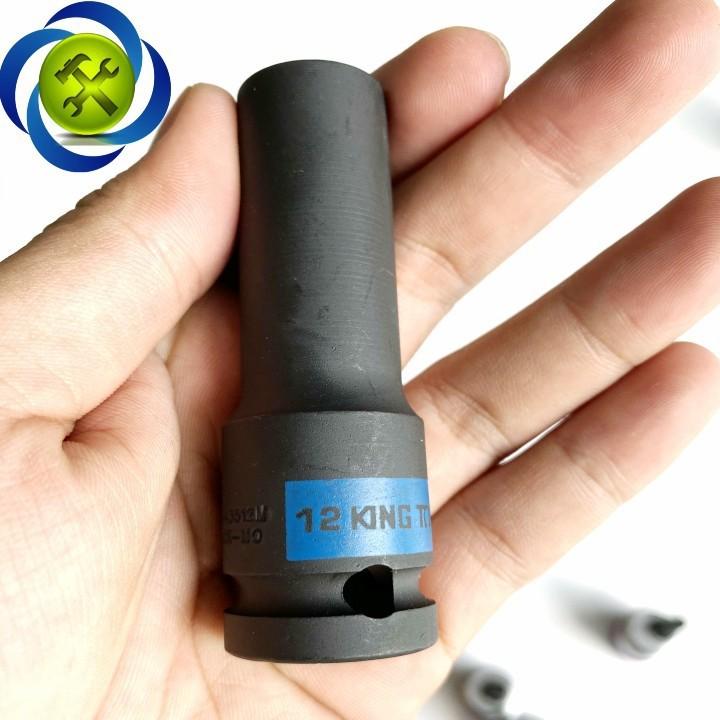 Tuýp 12mm đen dài 80mm Kingtony 443512M loại 1/2 6 cạnh