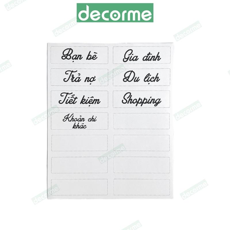 Sticker dán sổ tiết kiệm A6 sổ tay chi tiêu bìa da A6