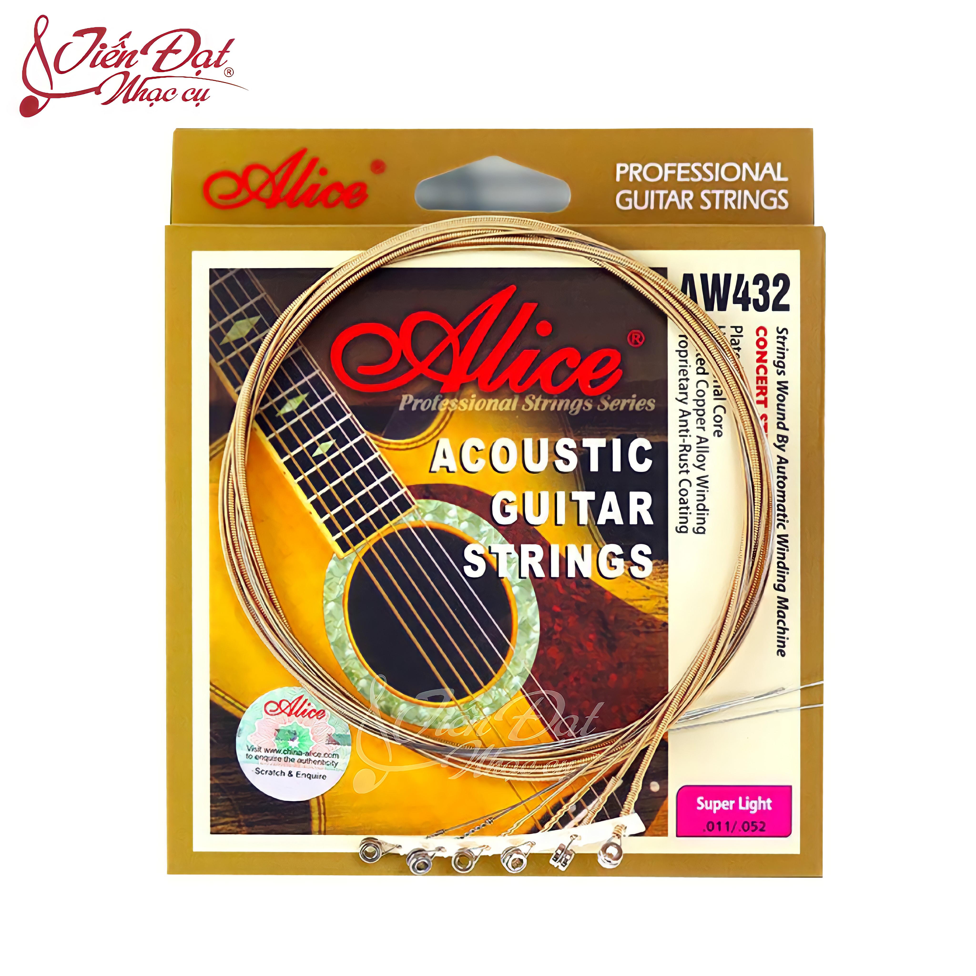 Bộ Dây Đàn Guitar Acoustic Alice AW432 - Hàng Chính Hãng