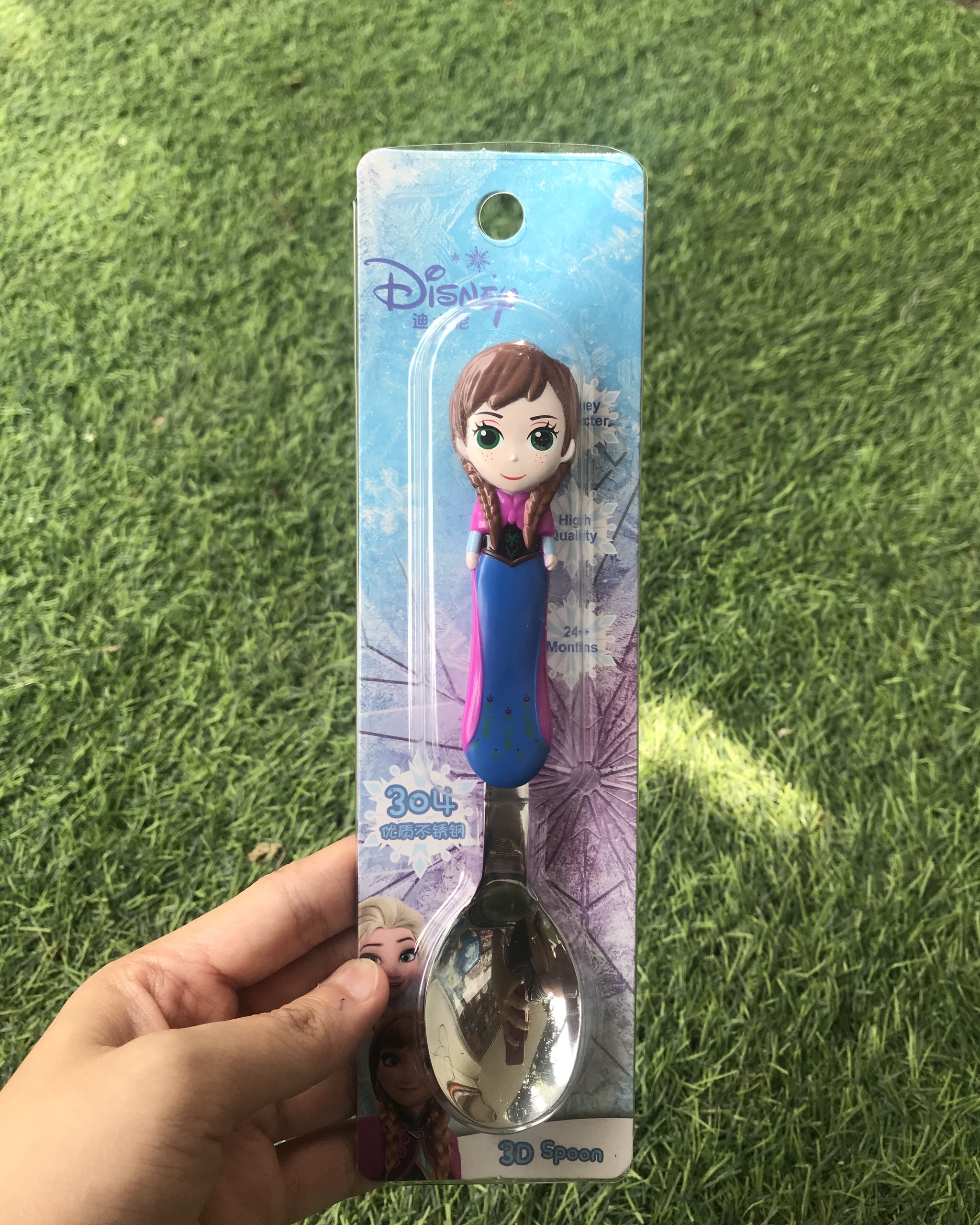 Muỗng ăn inox hình công chúa Anna Frozen 3D siêu xinh cho bé gái - PDP2006