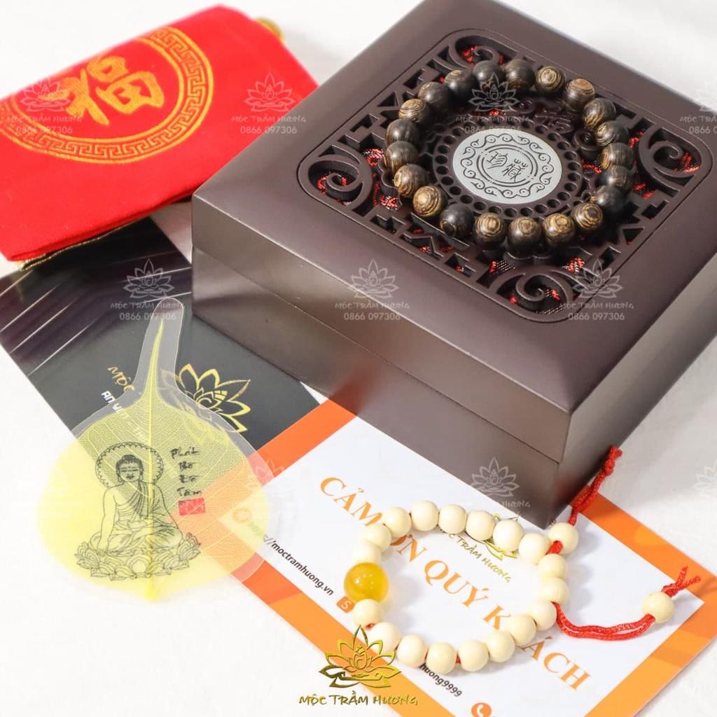 Vòng Tay Trầm Hương Hạt Tròn Đơn Sánh Chìm Tự Nhiên