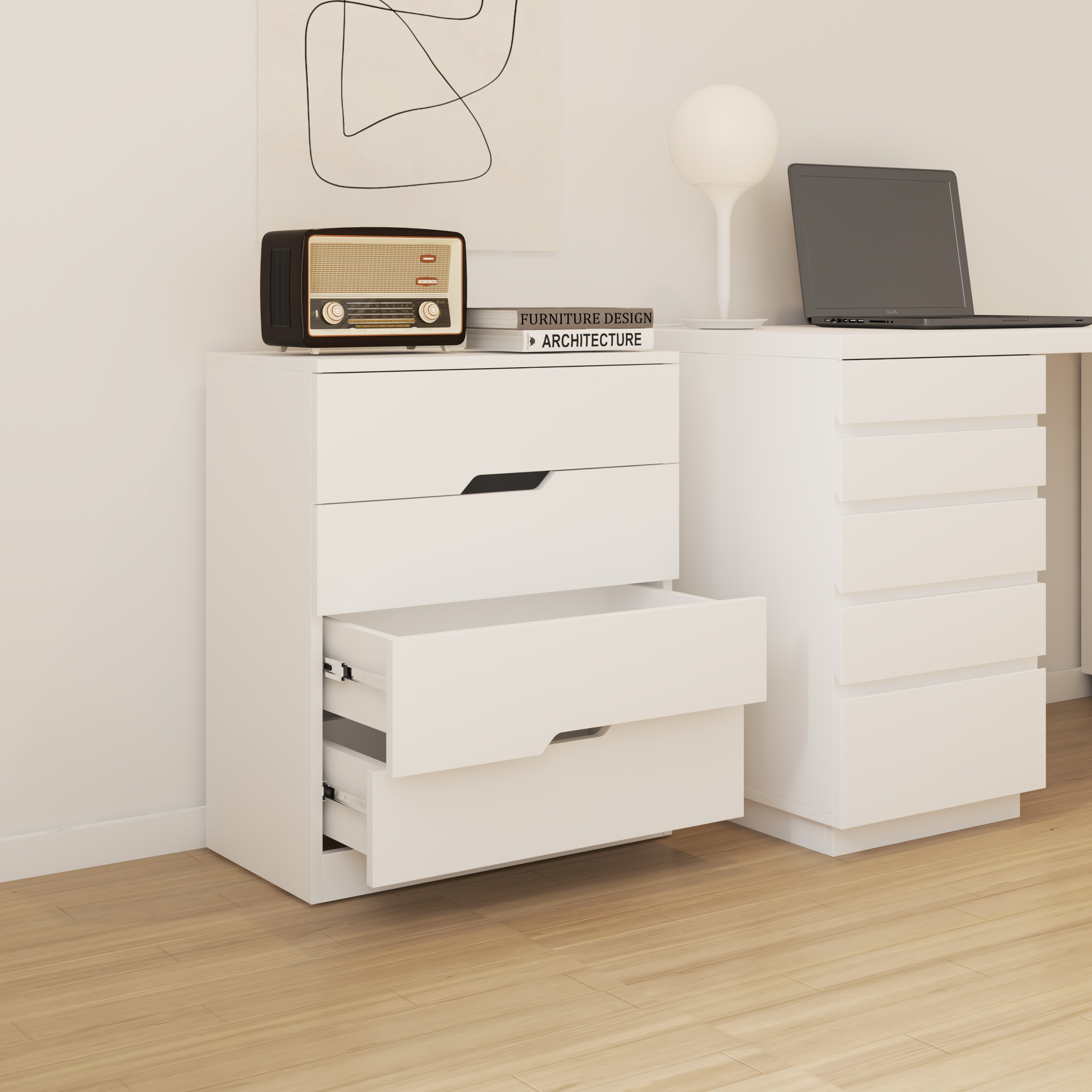 [Happy Home Furniture] DASH , Tủ đựng đồ - 4 ngăn kéo , 60cm x 35cm x 72cm ( DxRxC), THK_055