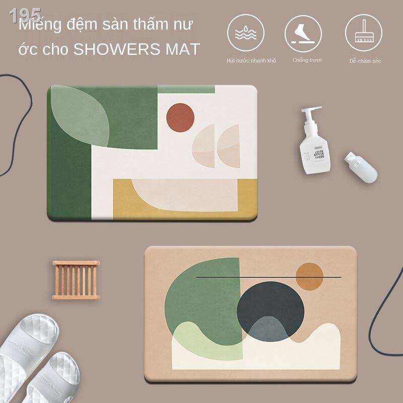 Diatom bùn mềm nhà vệ sinh thấm hút sàn thảm chân cửa tắm khô nhanh chống trượt hiện đại