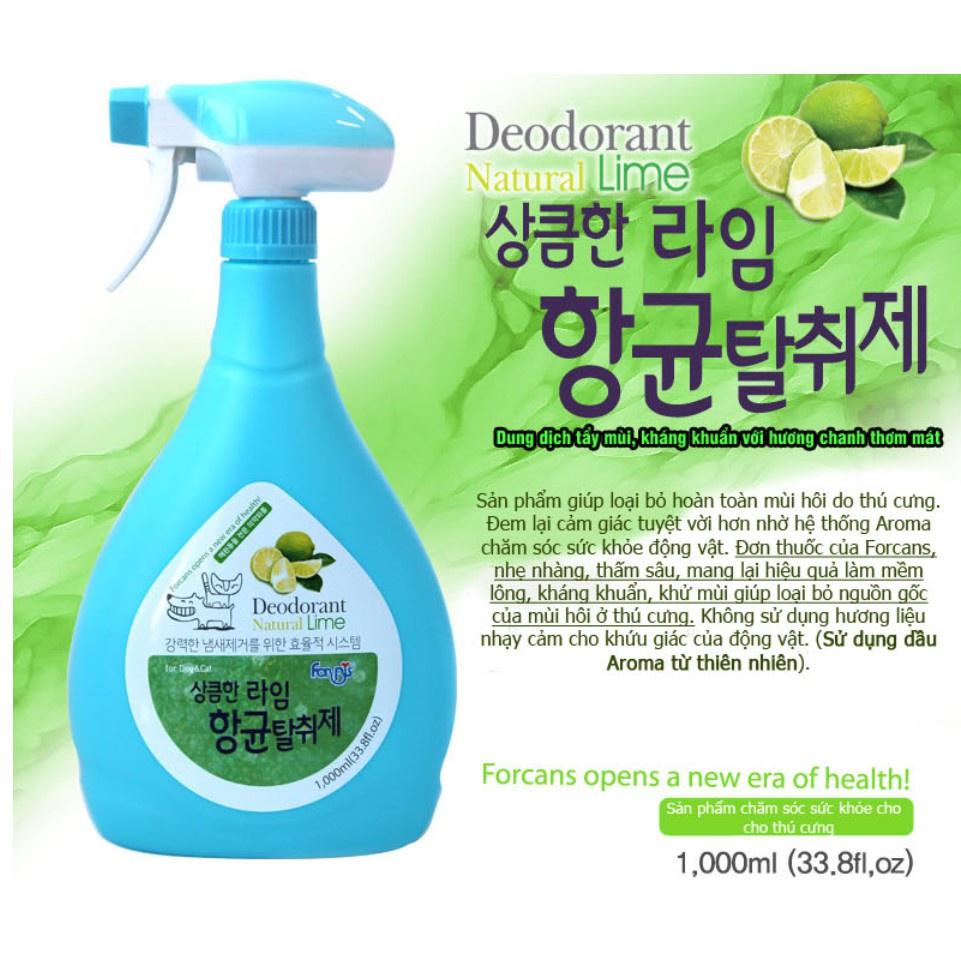 FORCANS Xịt khử mùi kháng khuẩn FORBIS 1000ML - chính hãng Hàn Quốc