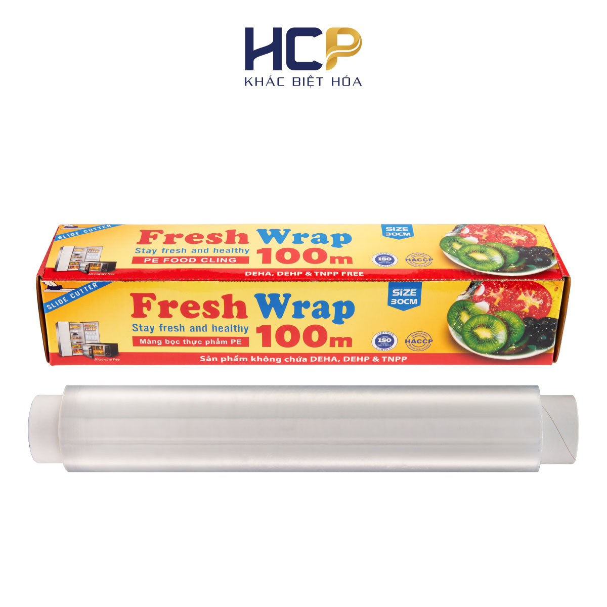 Combo 4 Hộp Màng Bọc Thực Phẩm Fresh Wrap 30cm x 100m SATIS Tiết Kiệm Chi Phí Dùng Được Cho Lò Vi Sóng