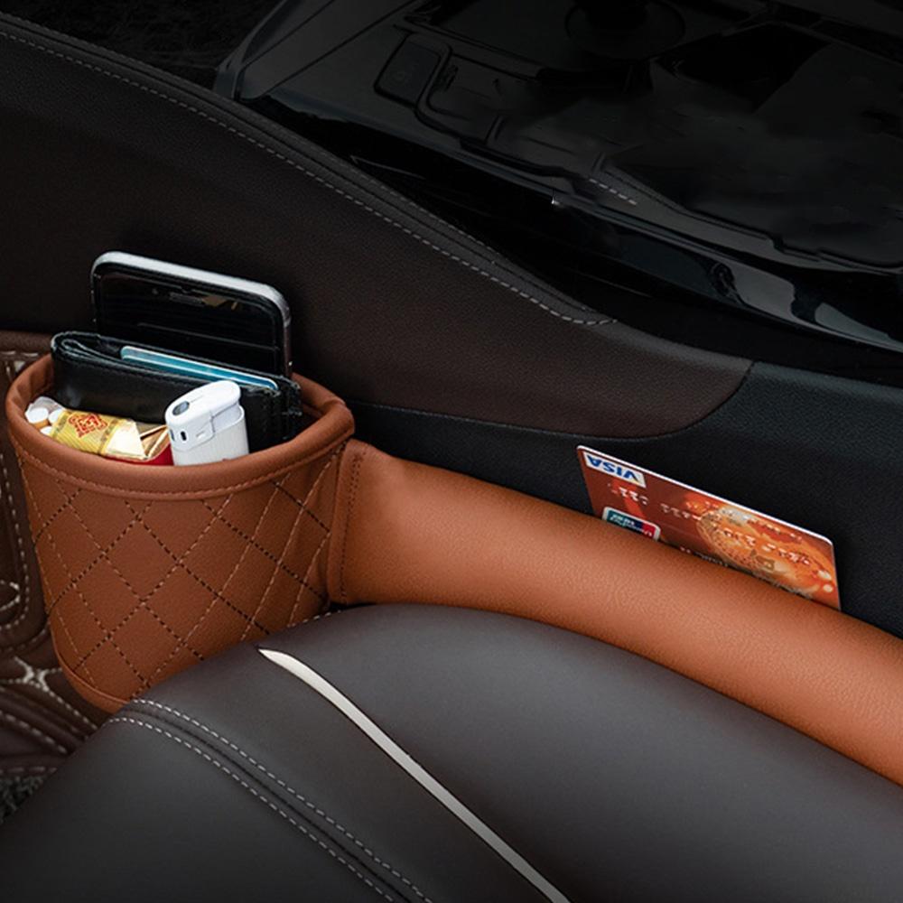 Túi da PU mềm đựng đồ đa năng gắn khe hở ghế ngồi xe hơi