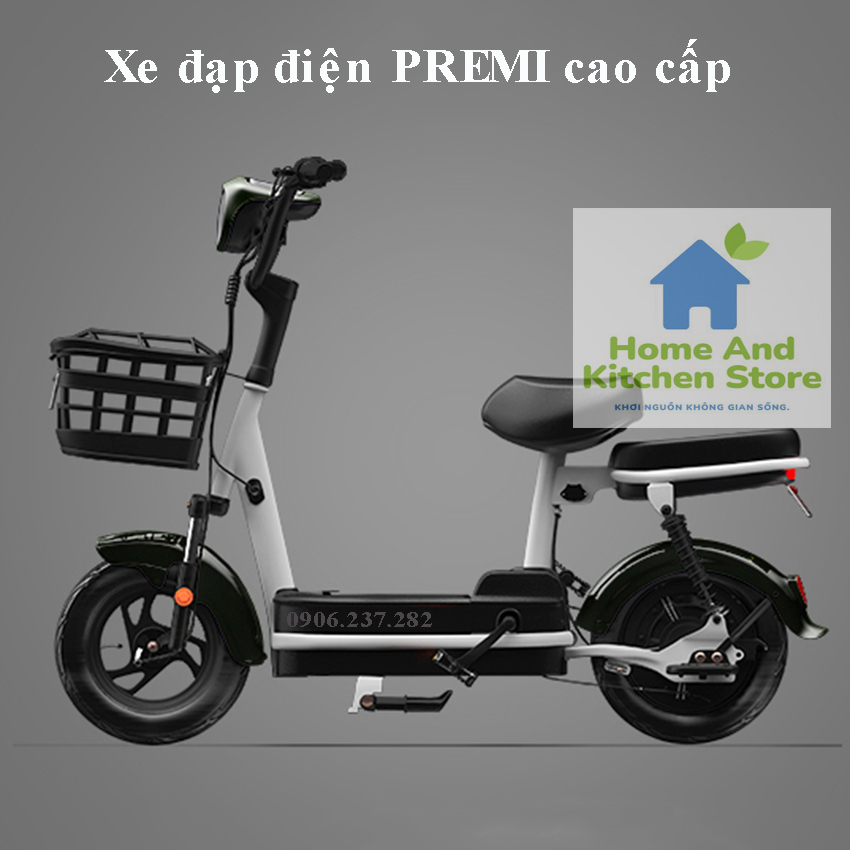 Xe đạp điện Premi pin 48v-12ah chạy được 35-40km - xe đạp điện học sinh