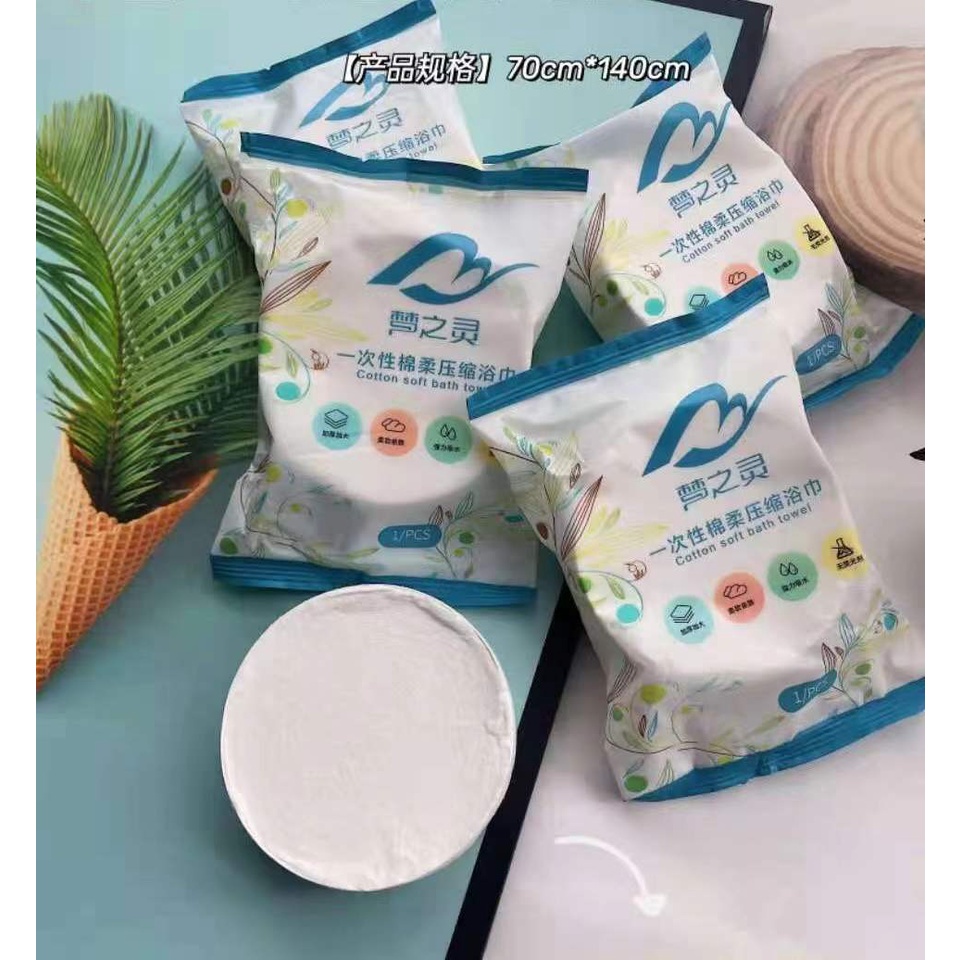 Combo Khăn tắm nén du lịch, khăn spa viên nén