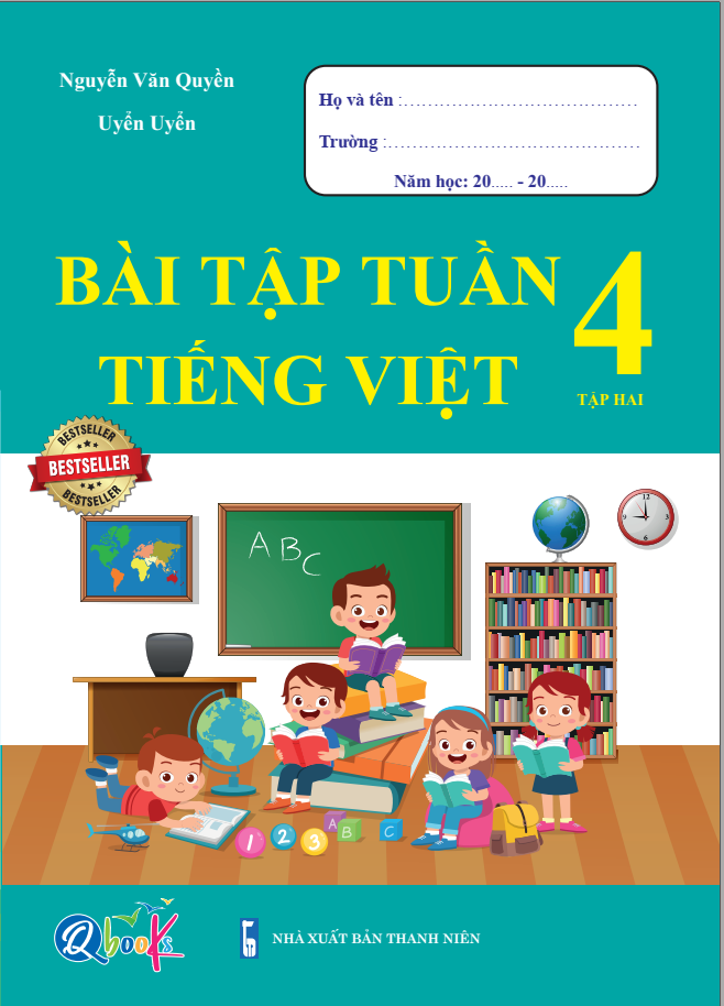 Combo Bài Tập Tuần và Đề Kiểm Tra Toán, Tiếng Việt 4 - Học Kì 2 (4 cuốn)