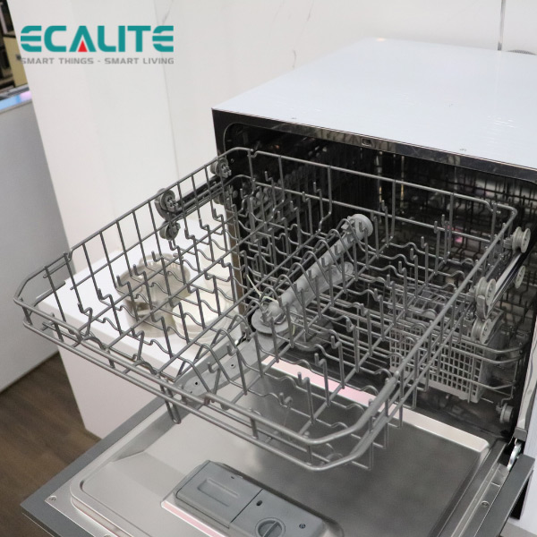 Máy Rửa Chén Ecalite EDW-UF6080BL - Có Rửa Điệt Khuẩn - Lắp Bán Âm Cực Gọn - Điều Khiển Cảm Ứng - Hàng Chính Hãng