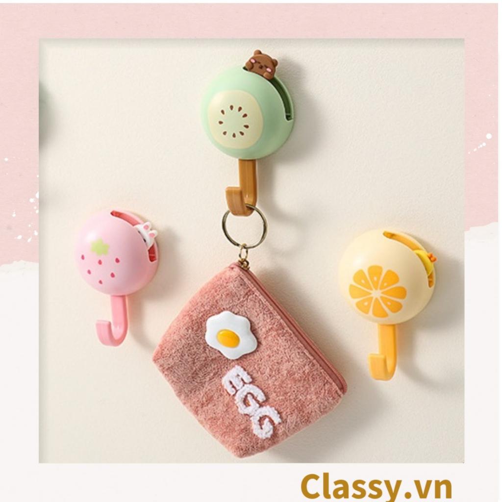 Classy Móc dán tường, móc treo đồ họa tiết dễ thương keo dán 3M chắc chắn, size lớn PK1565