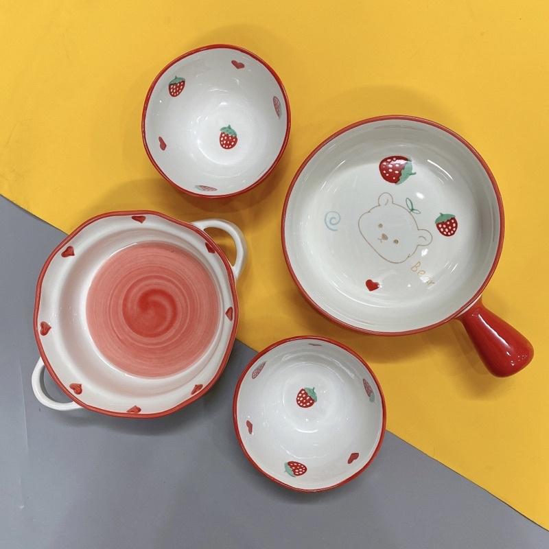 Bát Cơm Sứ Đĩa Sứ Set Đồ Ăn Cute Dễ Thương