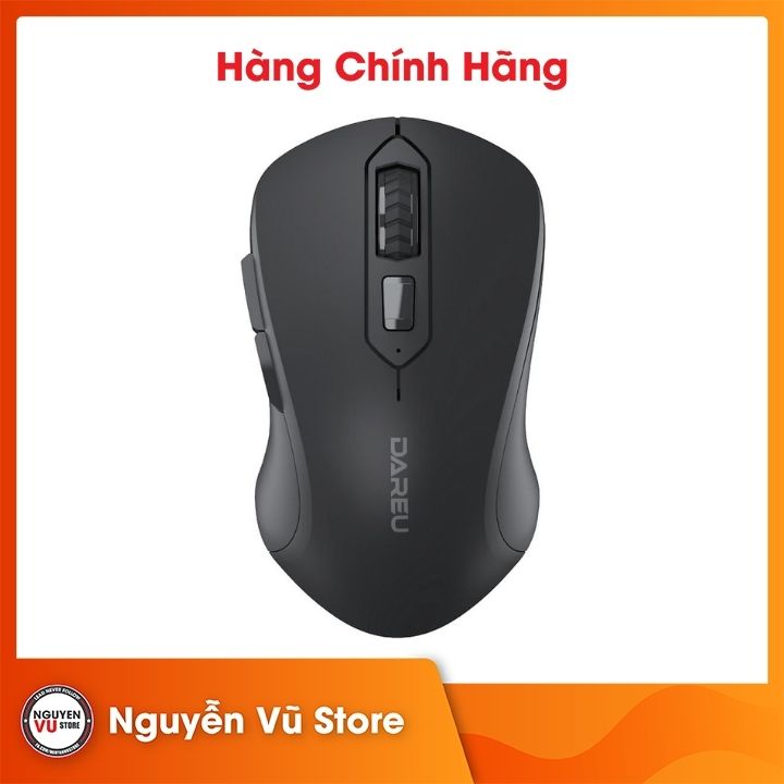 Chuột không dây DAREU LM115G Black - Pink - Hàng Chính Hãng