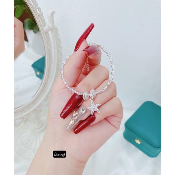 Vòng xoắn mix hoạ tiết xinh xắn , lắc tay tết óng ánh bạc đẹp - Bạc npj