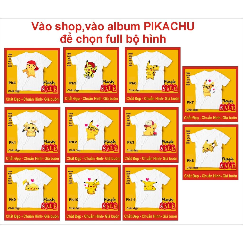 Áo thun pikachu 6, chất đẹp bao đổi trả