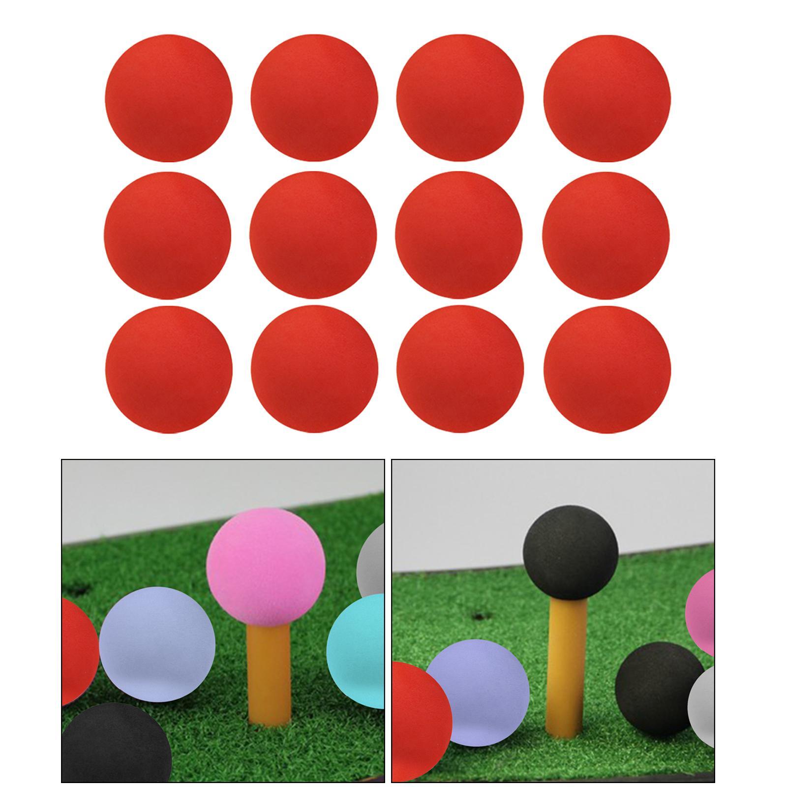 12x EVA Foam Golf Swing Exercises Practice Training Balls Red
