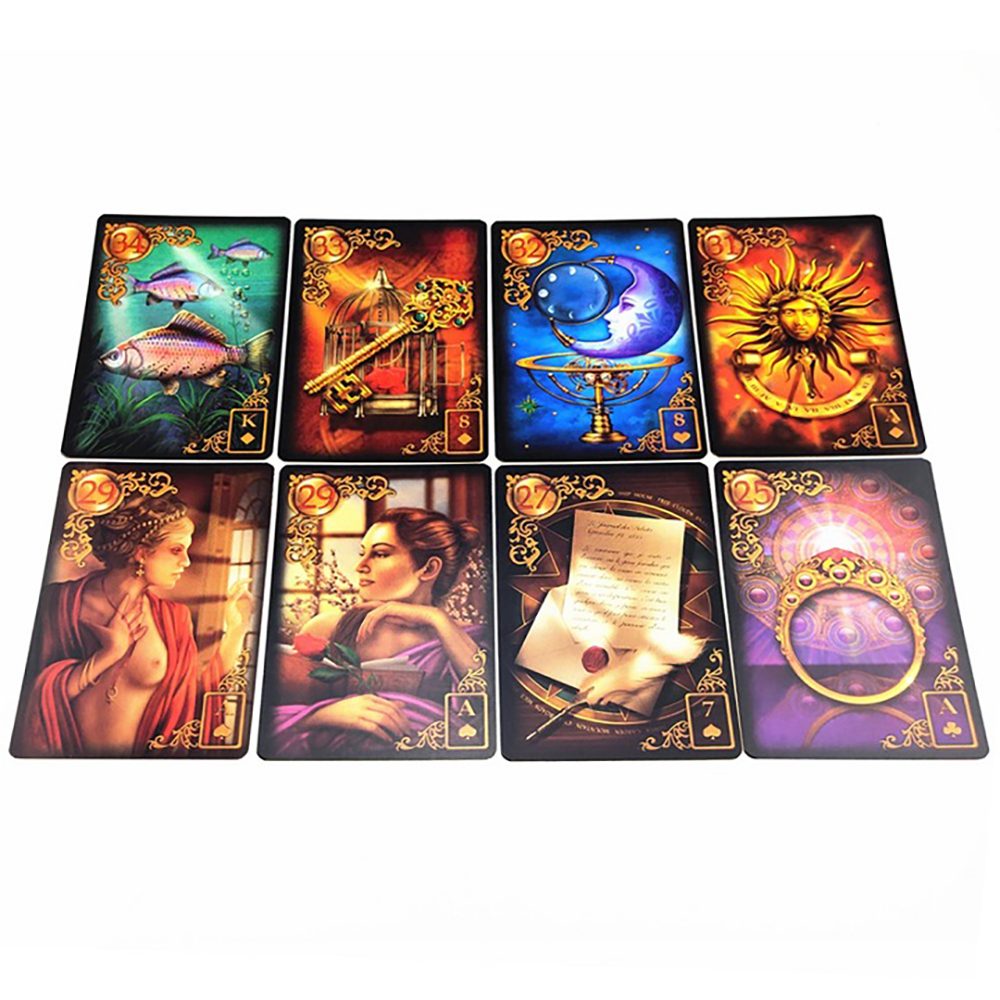 Bộ Bài Lenormand Gilded Reverie Lenormand 47 Lá Bài Mạ Vàng Tặng Đá Thanh Tẩy