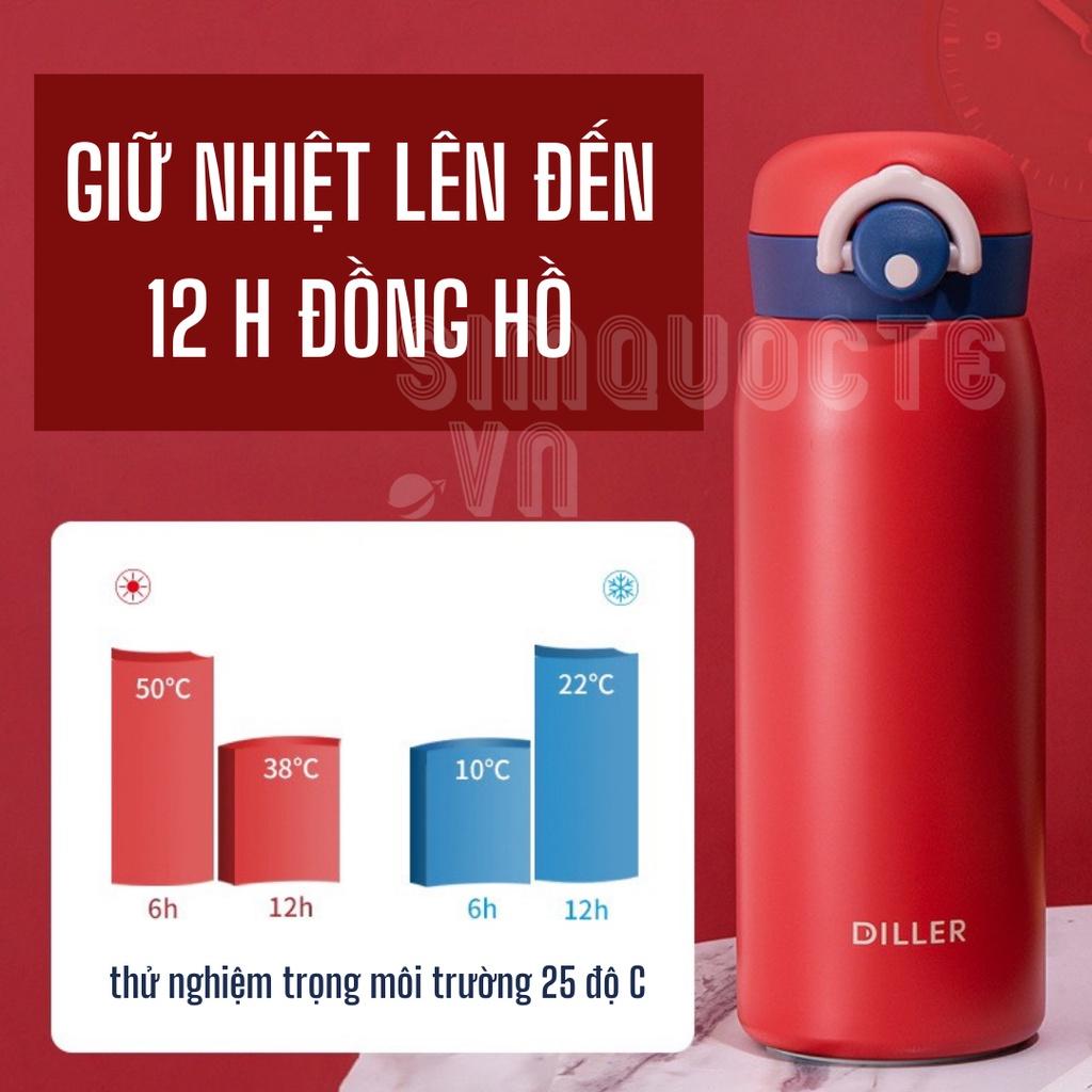 Bình giữ nhiệt 480ml có nắp bật và khoá an toàn thời trang DILLER