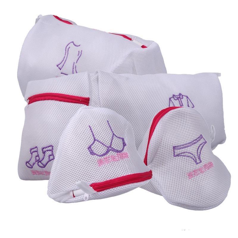 Set 5 Túi Giặt Bảo Vệ Quần Áo, Đồ Lót, Tất, Áo Ngực, Bảo Quản Quần Áo Kiểu Nhật Dạng Lưới