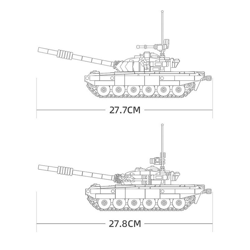 Đồ chơi Lắp ráp Xe Tăng Liên Xô T-72, Sluban B1011 Russy Tank, Xếp hình thông minh, Mô hình Xe Tăng
