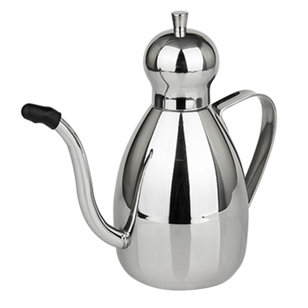 2PCS Stainless Steel 0.6L Olive Oil Drizzler Cruet / Bottle / Dispenser