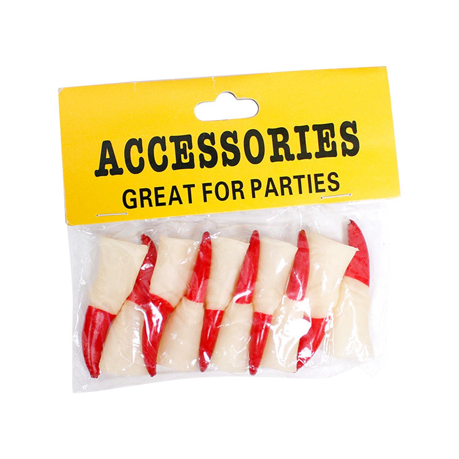 10PCS Fake , Scary Witch Fingers Zombie Finger Claws Zombie Nail Cover Halloween Costume Cosplay Accessories