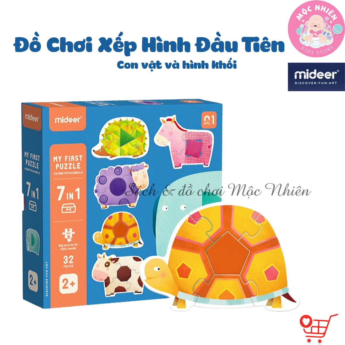 Đồ Chơi Xếp Hình Ghép Cặp Đầu Tiên Nhiều Chủ Đề - My First Puzzle Mideer Dành Cho Các Bé Trên 2 Tuổi