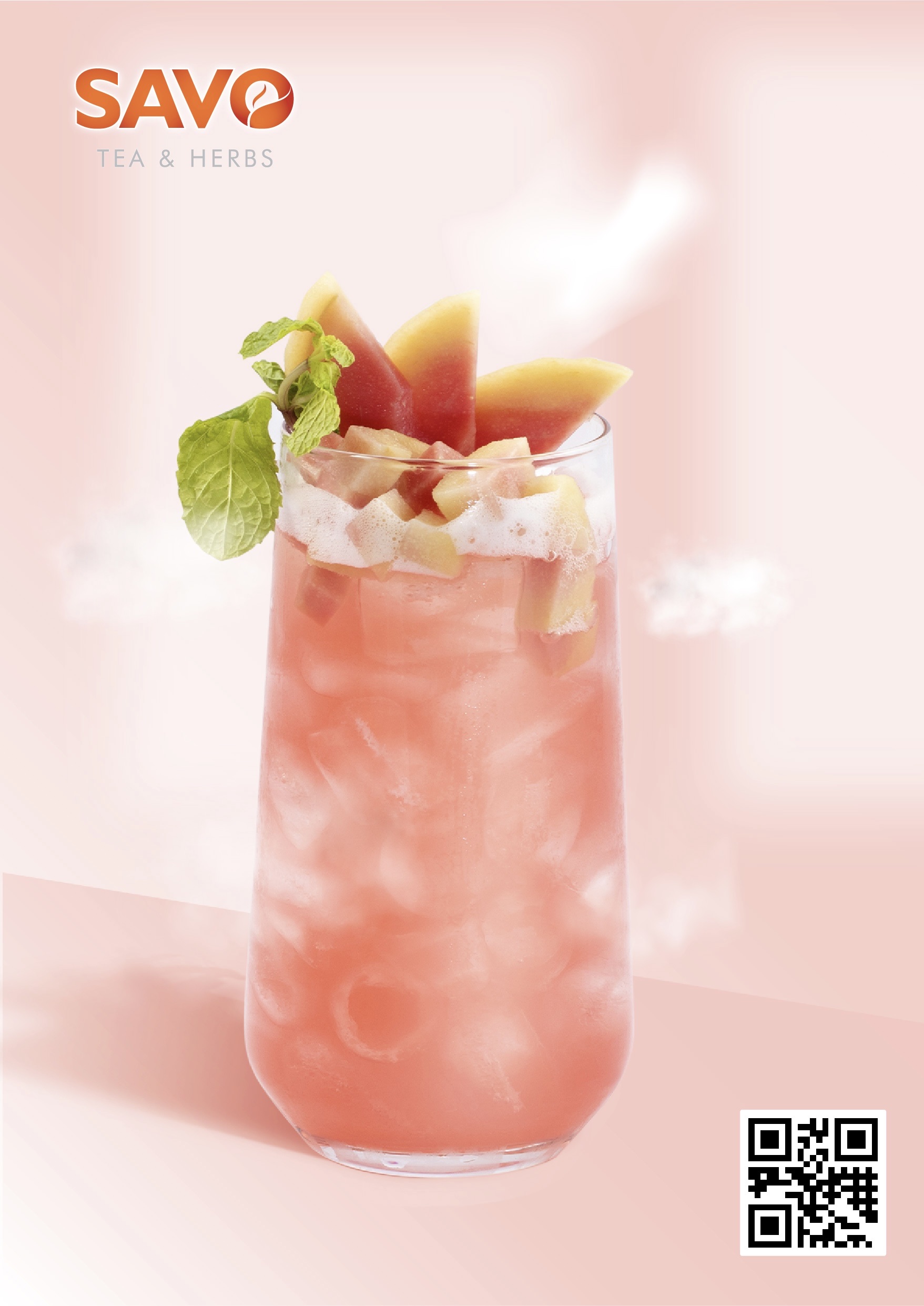 Trà SAVO Ice Tea Ổi Hồng (Guava Ice Tea) - Hộp 16 gói x 15g 