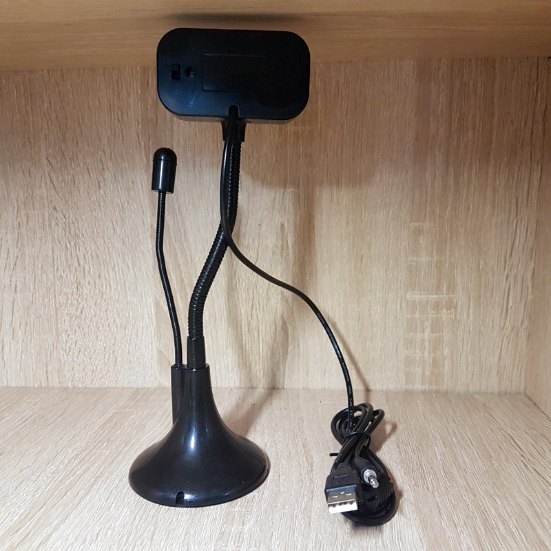 Webcam VSP độ phân giải 720p có micro phone - tích hợp 4 đèn led trợ sáng (màu ngẫu nhiên) DRU - Hàng Chính Hãng