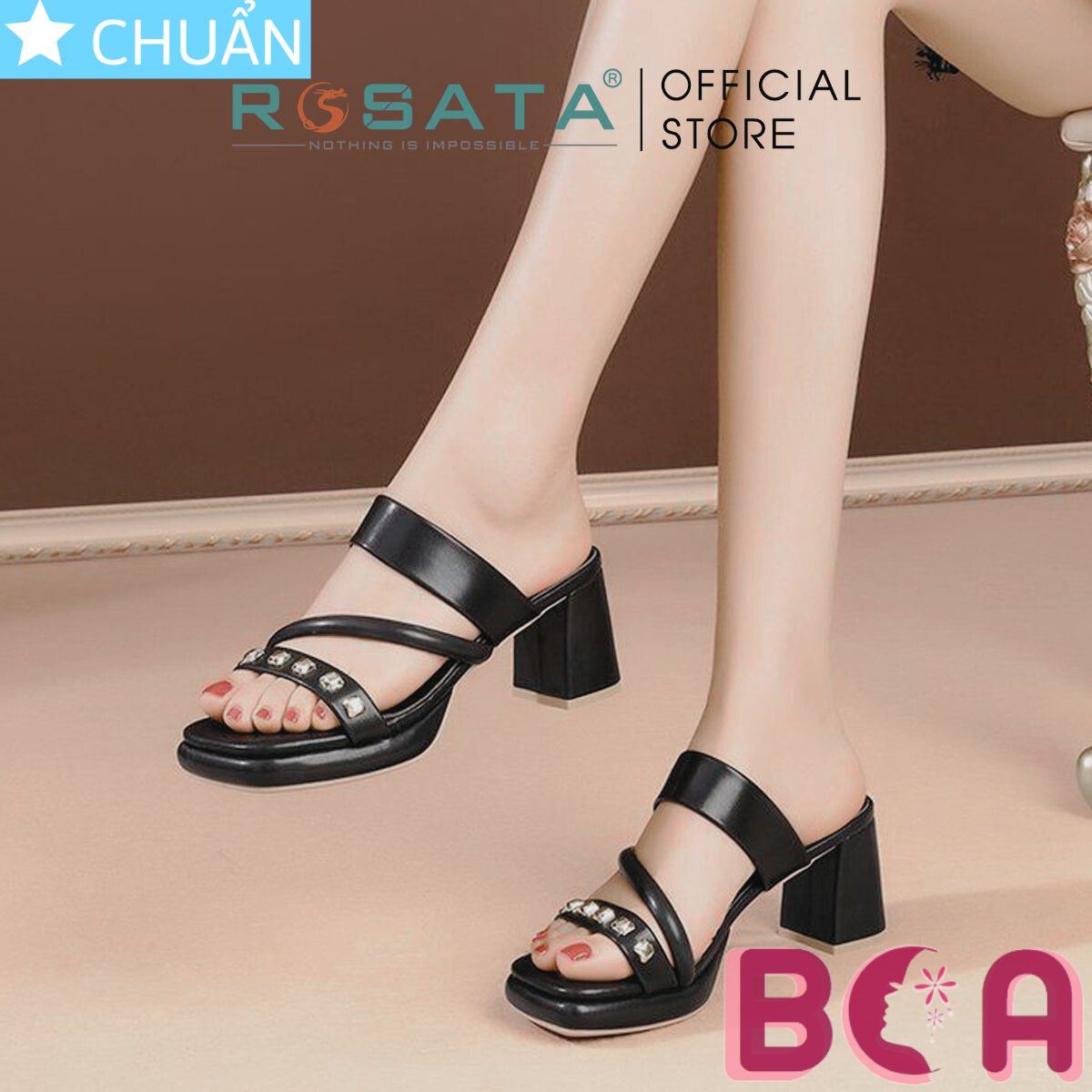 Sục nữ hở mũi cao cấp 6 phân RO659 ROSATA tại BCASHOP thiết kế năng động kết hợp chất liệu êm ái giúp mang thoải mái, tự tin