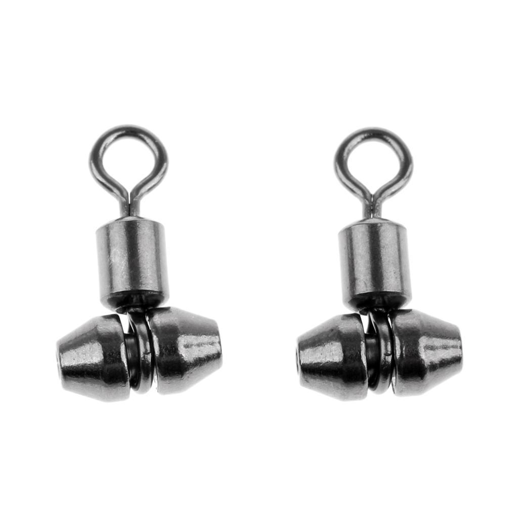 10pcs/set Fishing Swivels Cross-line Swivels Line Lures Connector Rig Rings