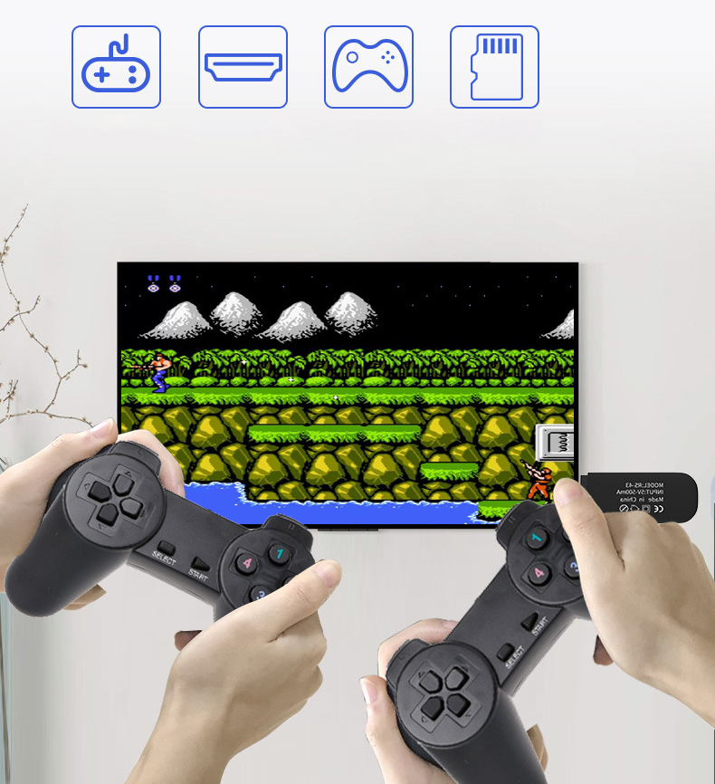 Máy chơi game cầm tay 4 nút NES 821 Game kết nối HDMI, Tay cầm không dây