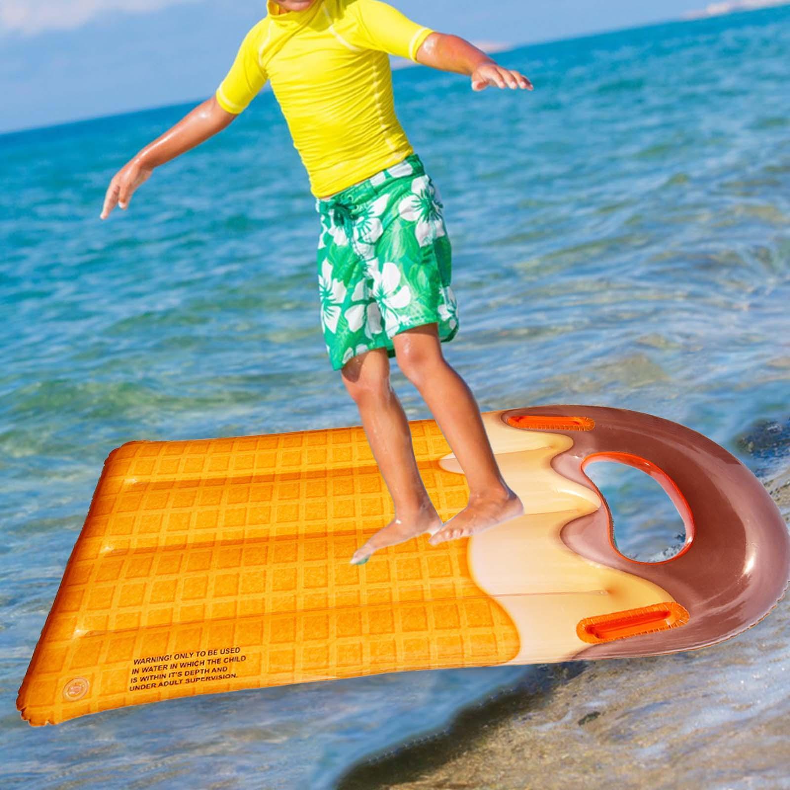 Bodyboards Inflatable Surfboard for Kids Beach Party Pool Floating Summer Float Boards, Sea Surfing Board with Handle for Swimming Swimming Pool