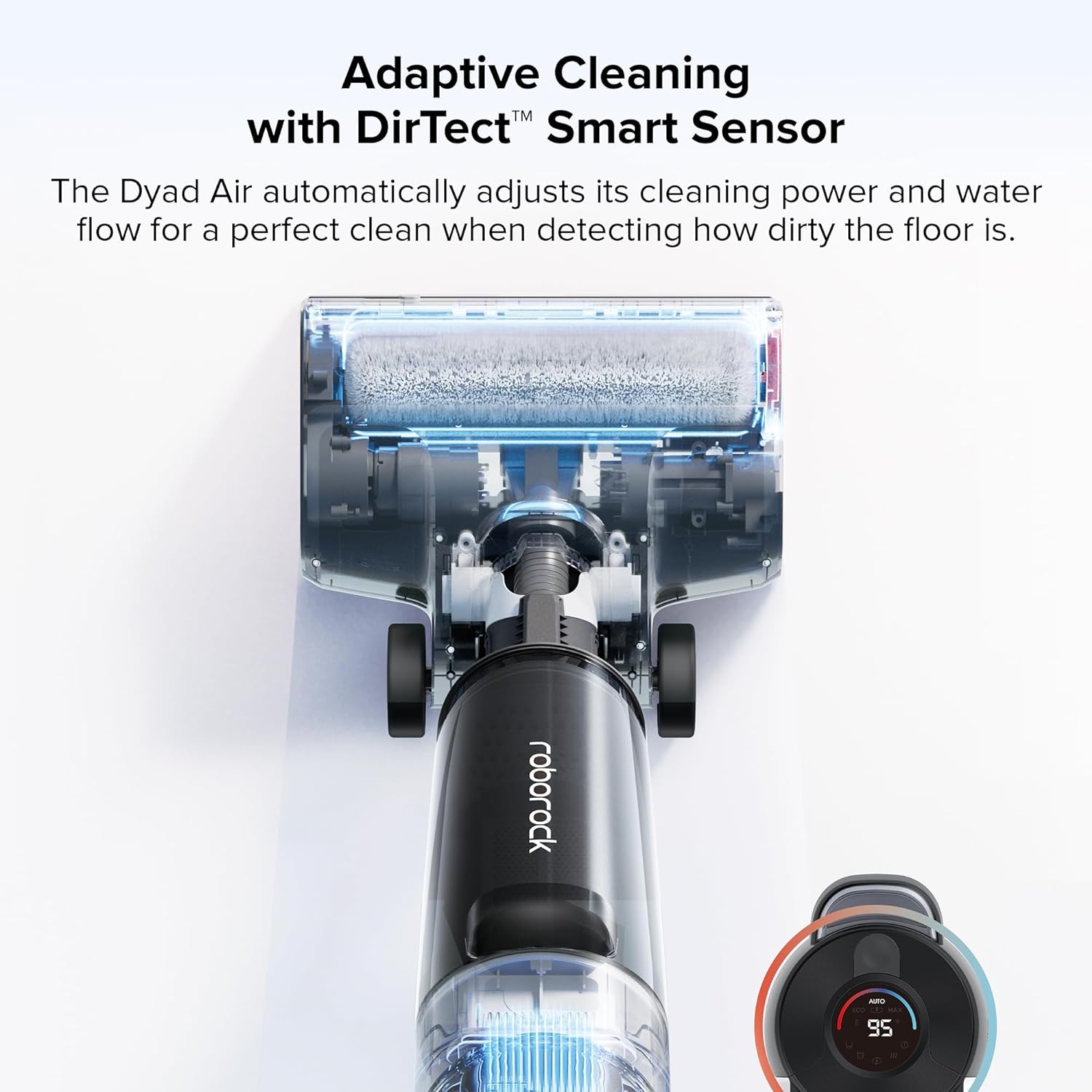 Máy Hút Bụi Lau Sàn Roborock Flexi Lite Gập Nghiêng 180° - Hàng Chính Hãng
