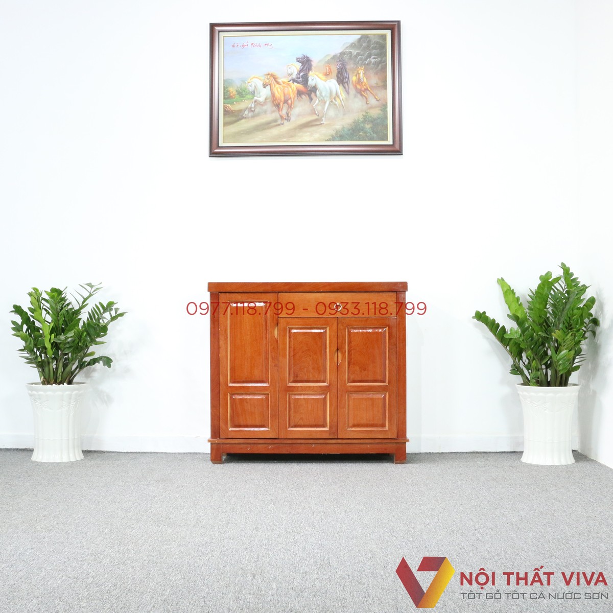 Tủ Giày Dép Gỗ Hương Đá 3 Cánh Đẹp Giá Rẻ