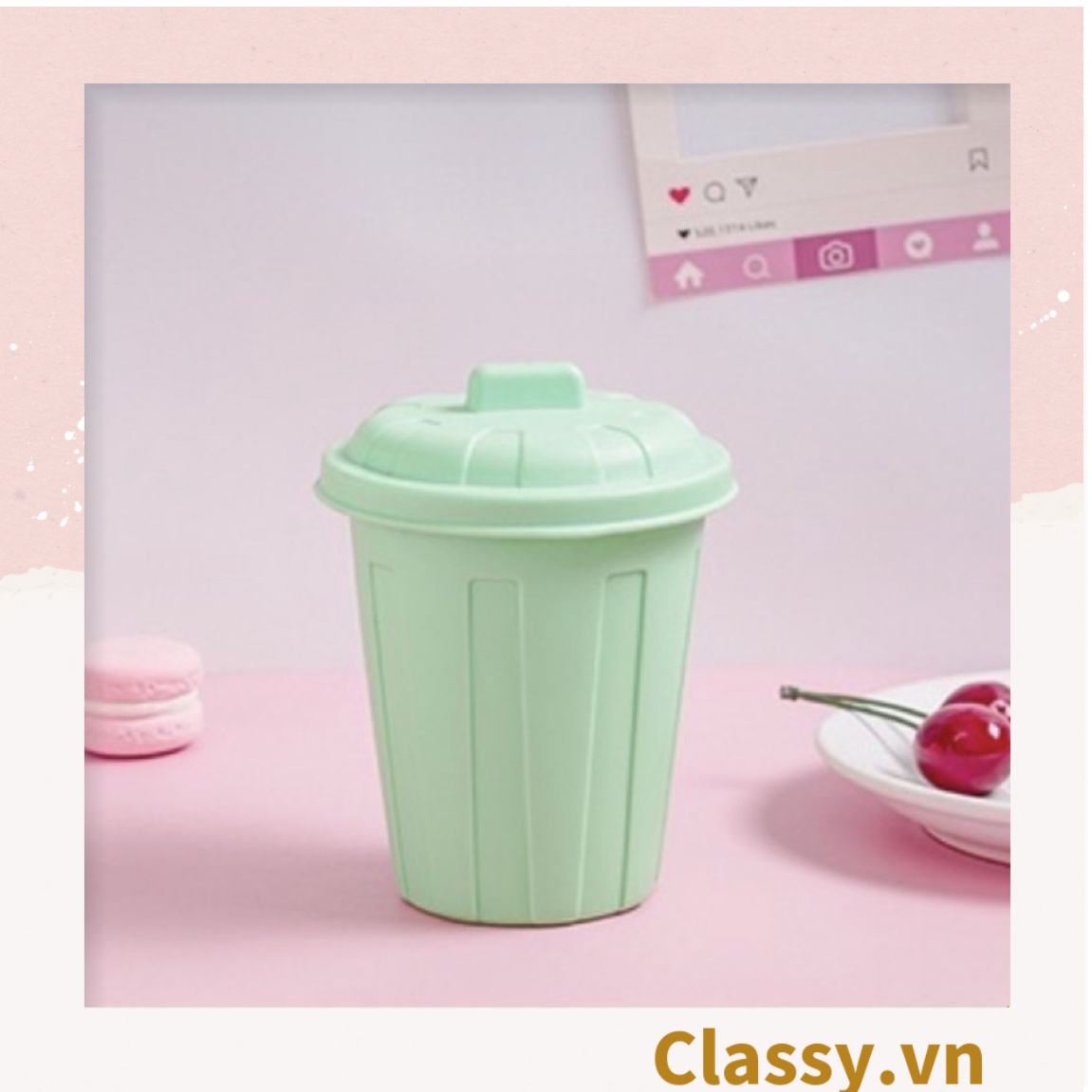 Hộp đựng bút , thùng rác mini tiện lợi, nhiều màu sắc đa dạng, đựng bút, mỹ phẩm PK1095