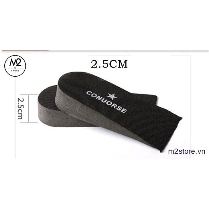 4 Đôi Lót Giày Tăng Chiều Cao Nửa Bàn Đệm 1 Nấc 2,5 cm màu đen Nam nữ
